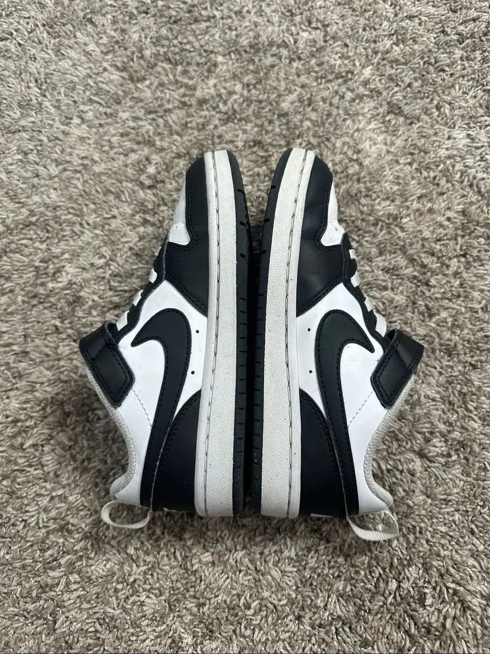 Nike Court Borough Low Recraft Little Kids' Shoes Size 13c Black/White Slip on
